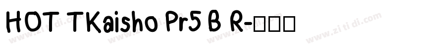HOT TKaisho Pr5 B R字体转换